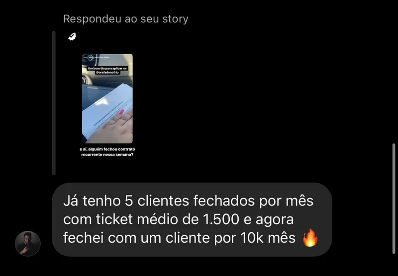 Depoimento de aluno do MR