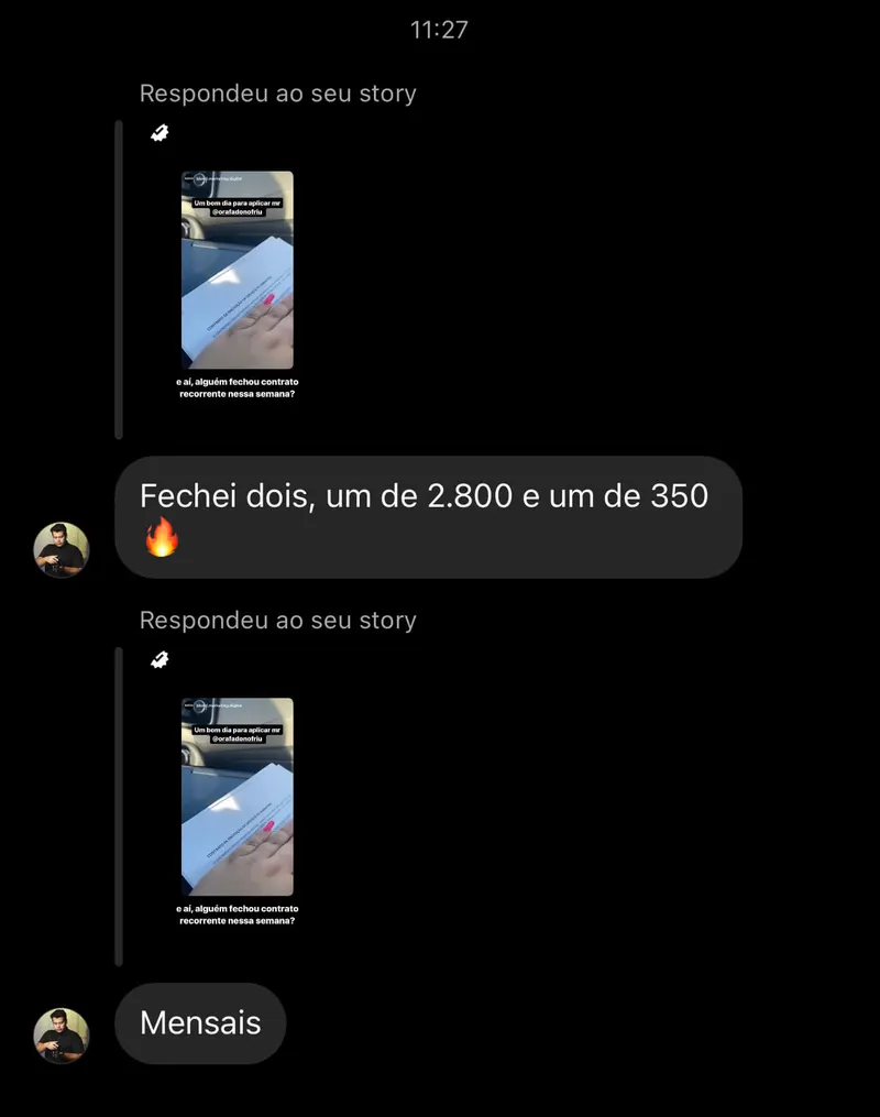 Depoimento de aluno do MR