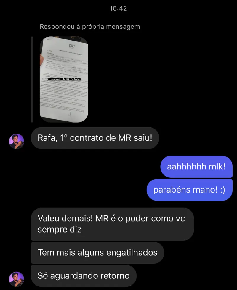 Depoimento de aluno do MR