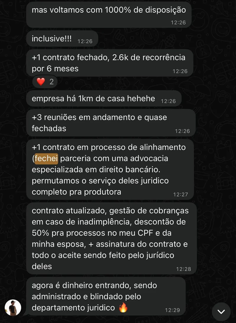 Depoimento de aluno do MR